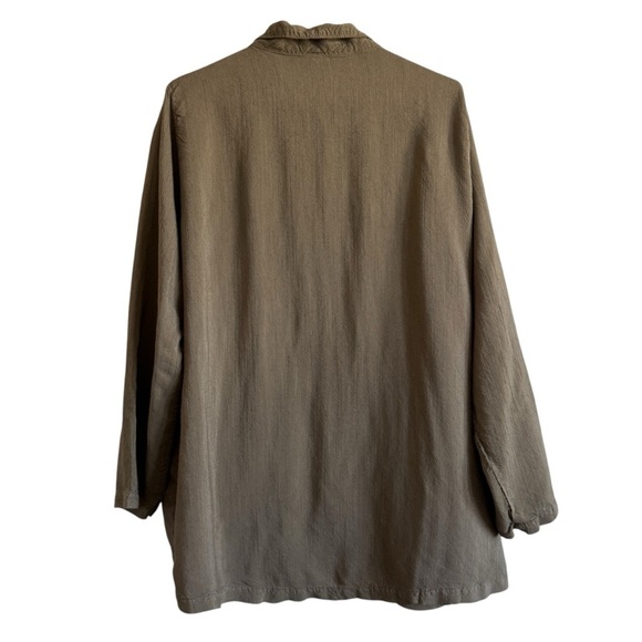 CP Shades 100% Rayon Brown Double Pocket Button Down, Size M - Picture 6 of 7